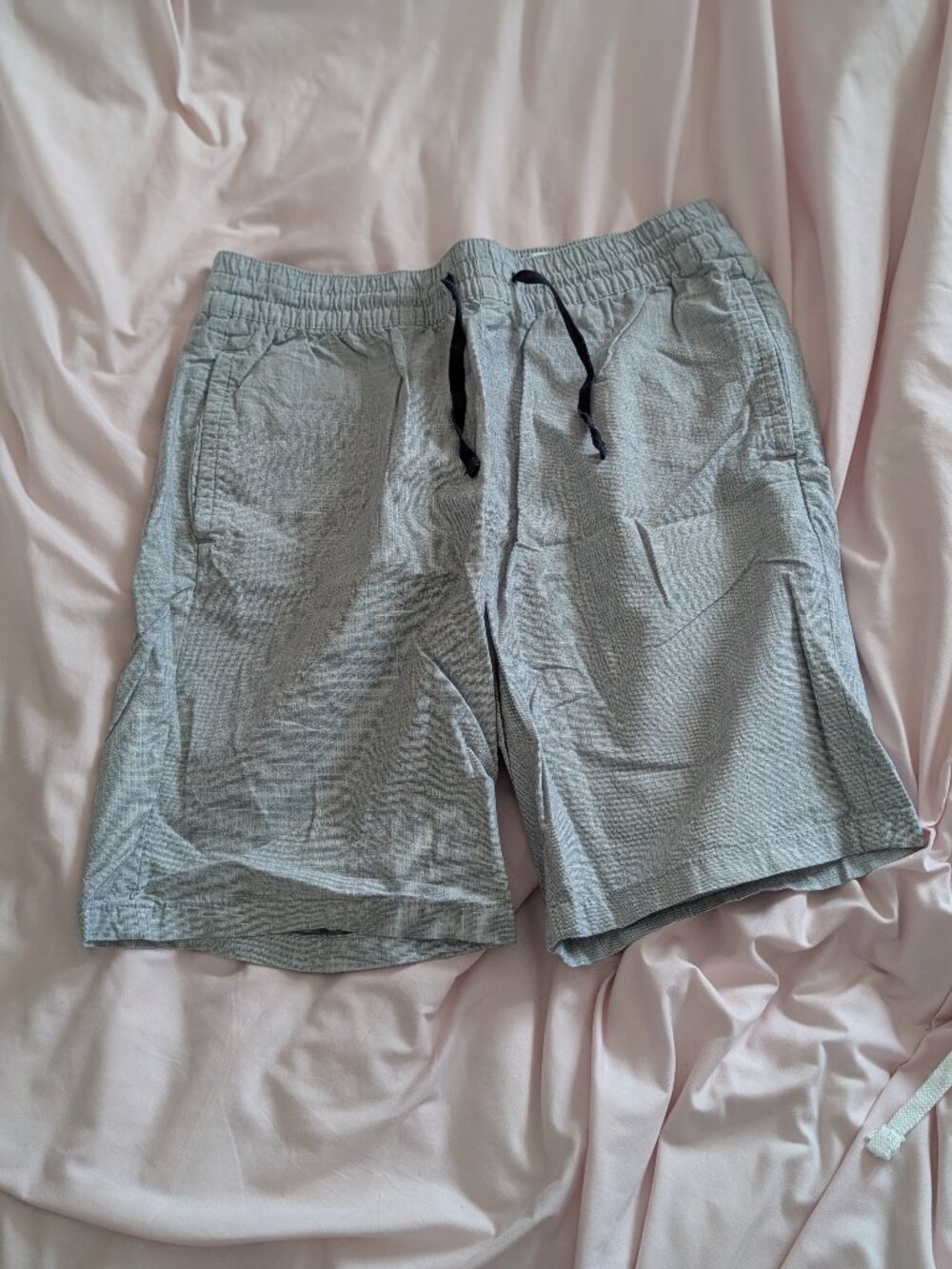 H&M L.O.G.G. Gray Textured Cotton Casual Shorts M